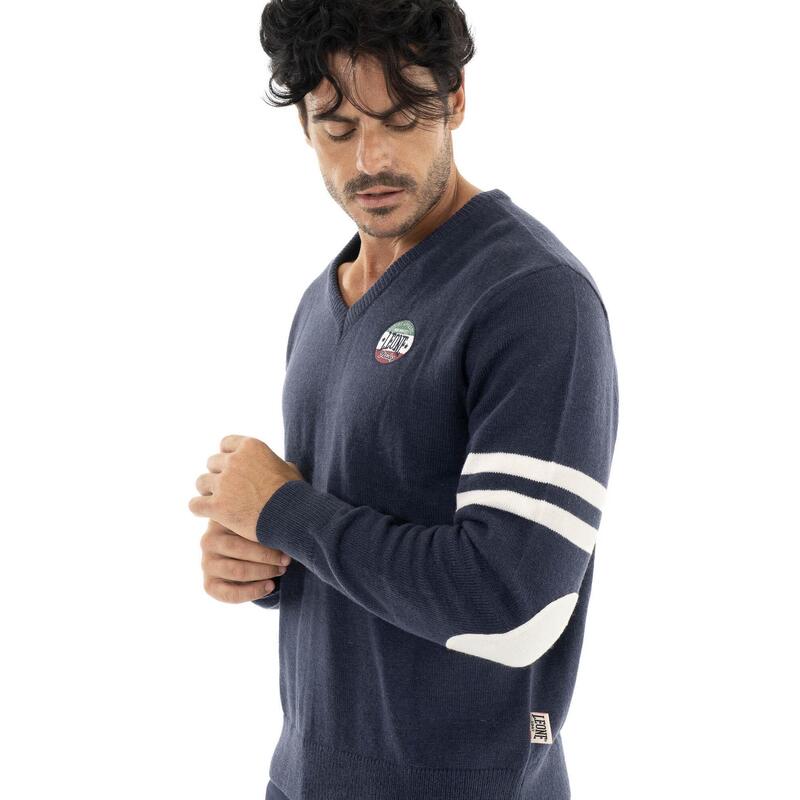 Pulover bărbați Leone 1947 Apparel Soft Basic decolteu V