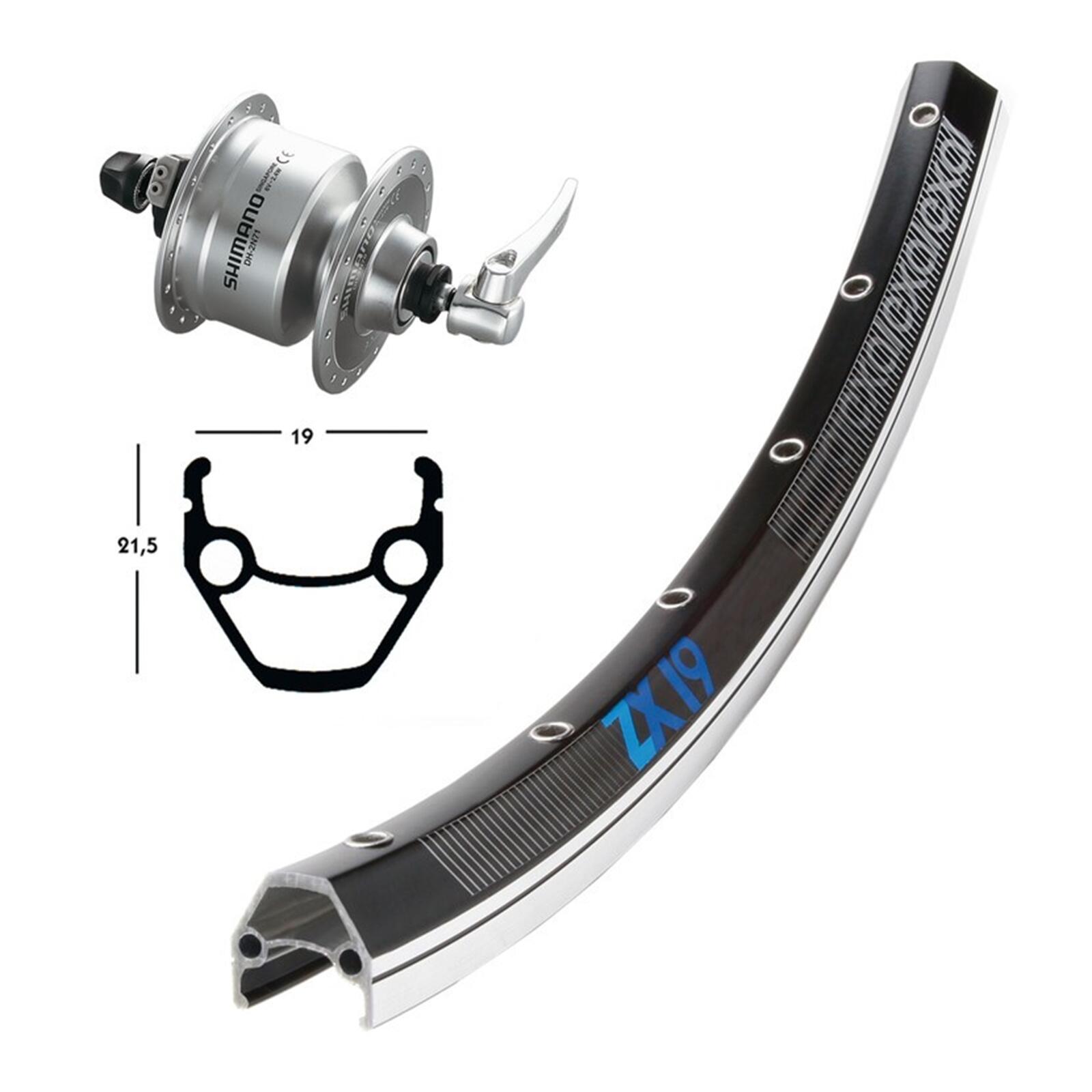 WINORA Winora V-Rad 28x1.75Nabend.DH3N72 silb.SSP 36L Exal ZX 19 schw/silb.Niro-Spei.