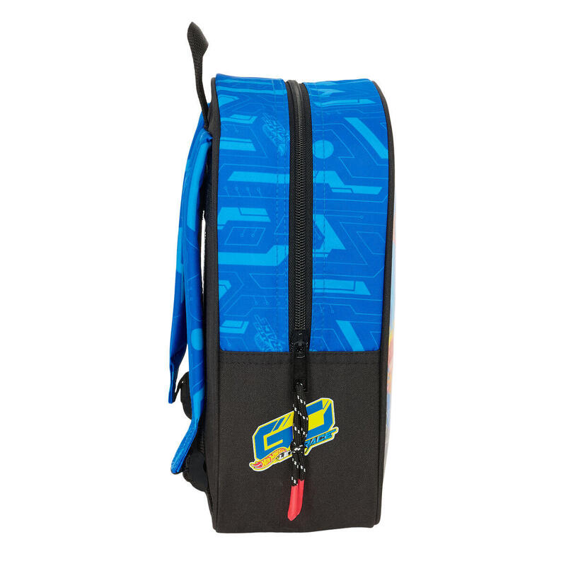 Mochila Escolar Hot Wheels Let's race Azul