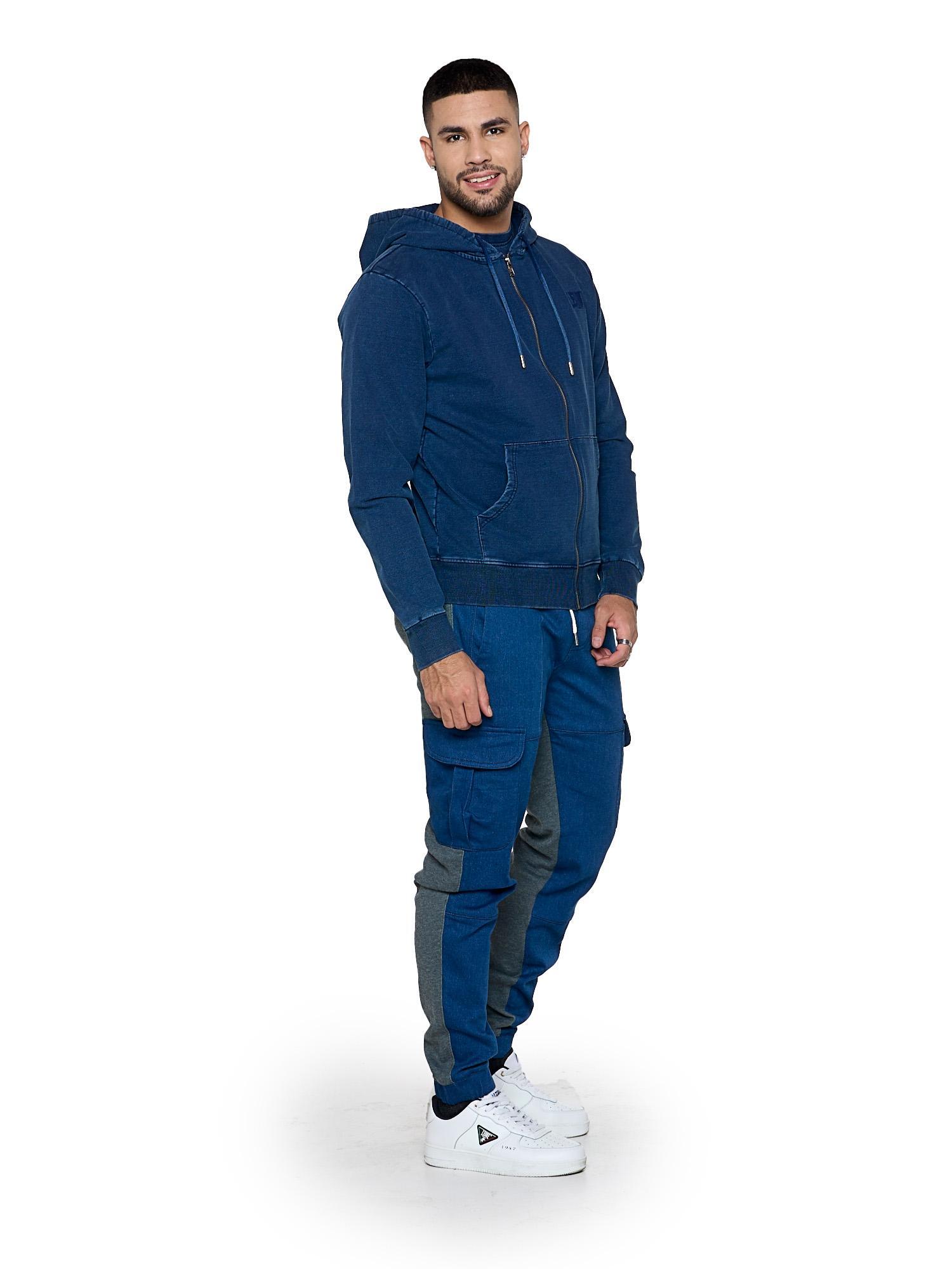 Felpa da uomo in denim "Indaco" 2/6