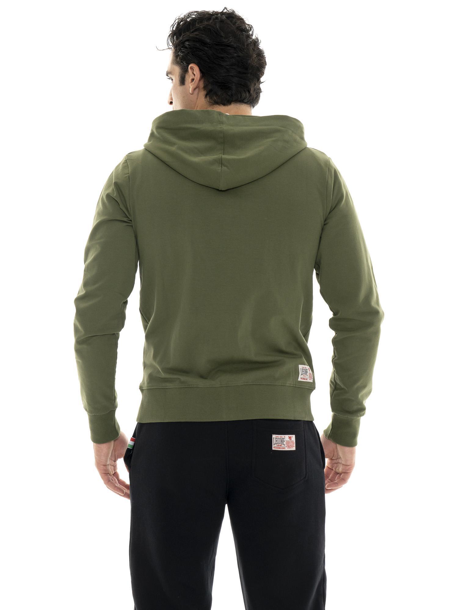 Sweat-shirt d'hiver pour hommes avec capuche et zip avec grand logo "Basic" 4/5