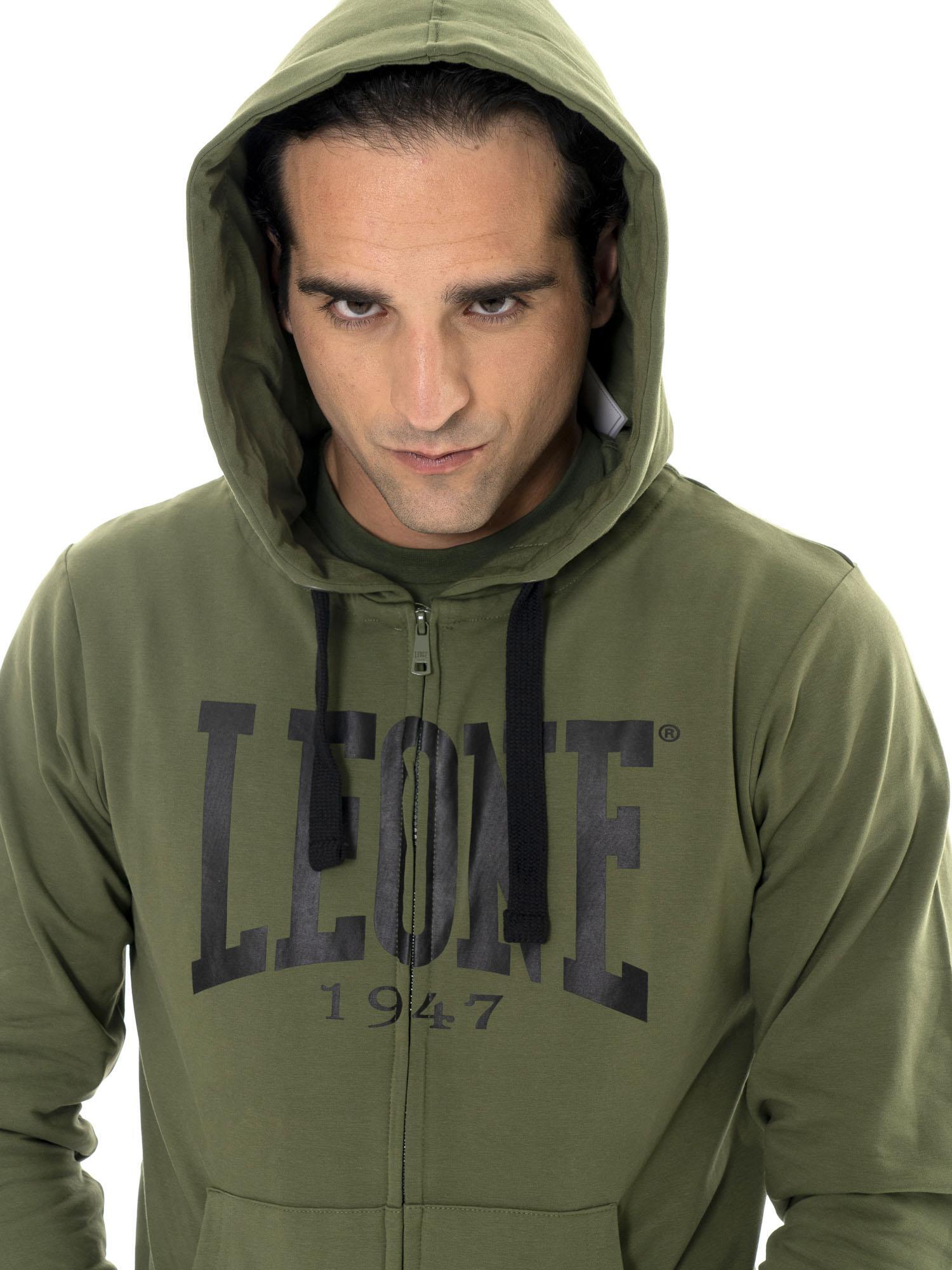 Sweat-shirt d'hiver pour hommes avec capuche et zip avec grand logo "Basic" 5/5