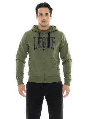 Felpe invernale da uomo con cappuccio e zip con logo grande "Basic