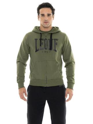 Herren-Wintersweatshirt mit Kapuze und Reißverschluss mit großem „Basic“-Logo