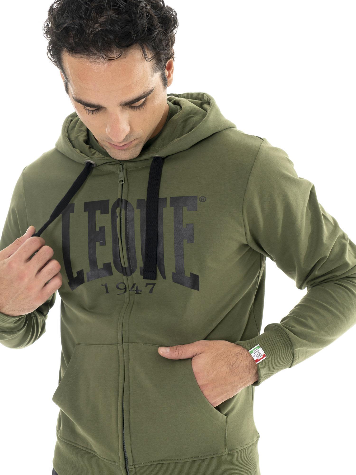 Sweat-shirt d'hiver pour hommes avec capuche et zip avec grand logo "Basic" 3/5