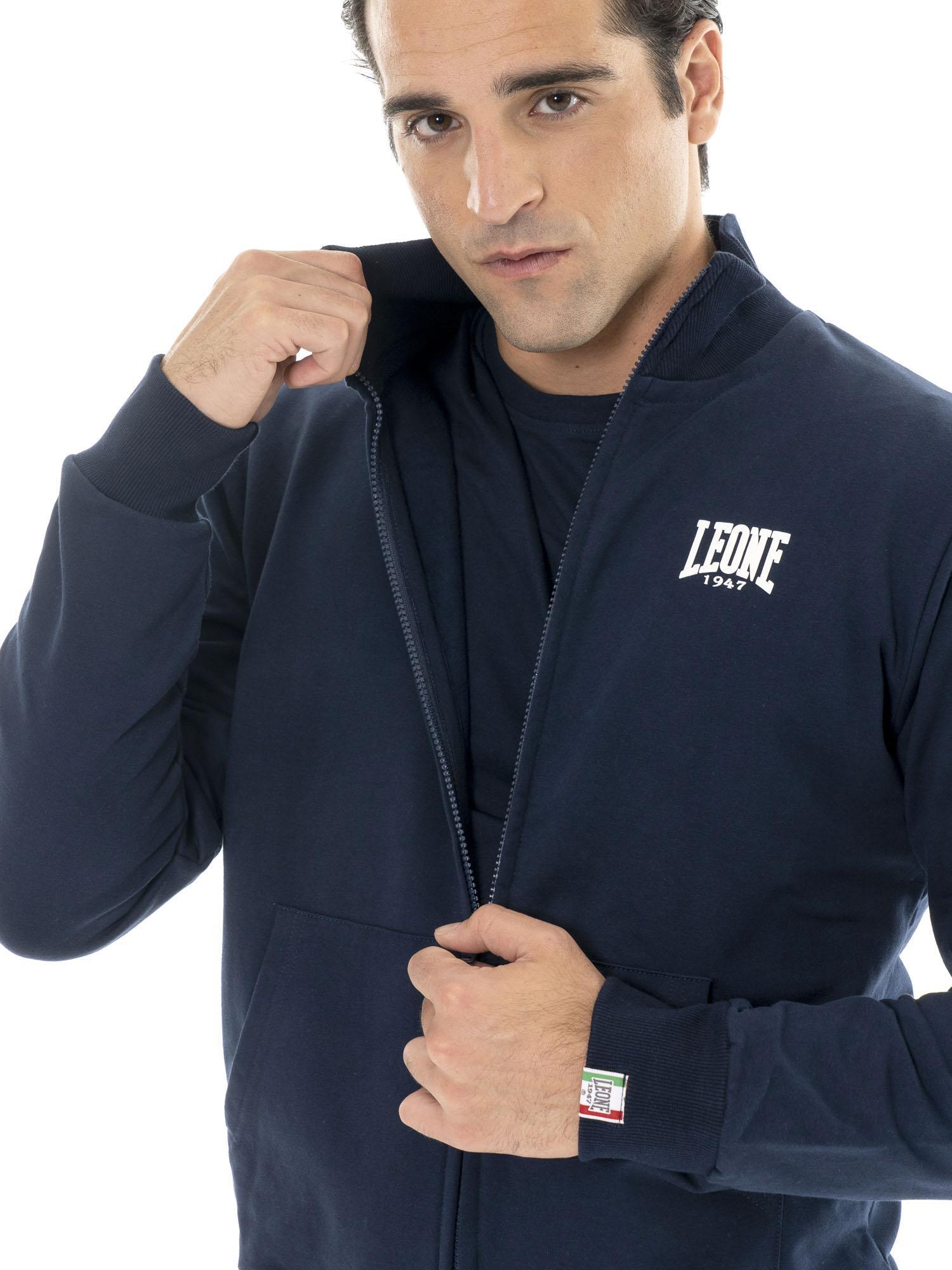 Felpa invernale da uomo con collo alto e zip con logo piccolo "Basic" 5/7