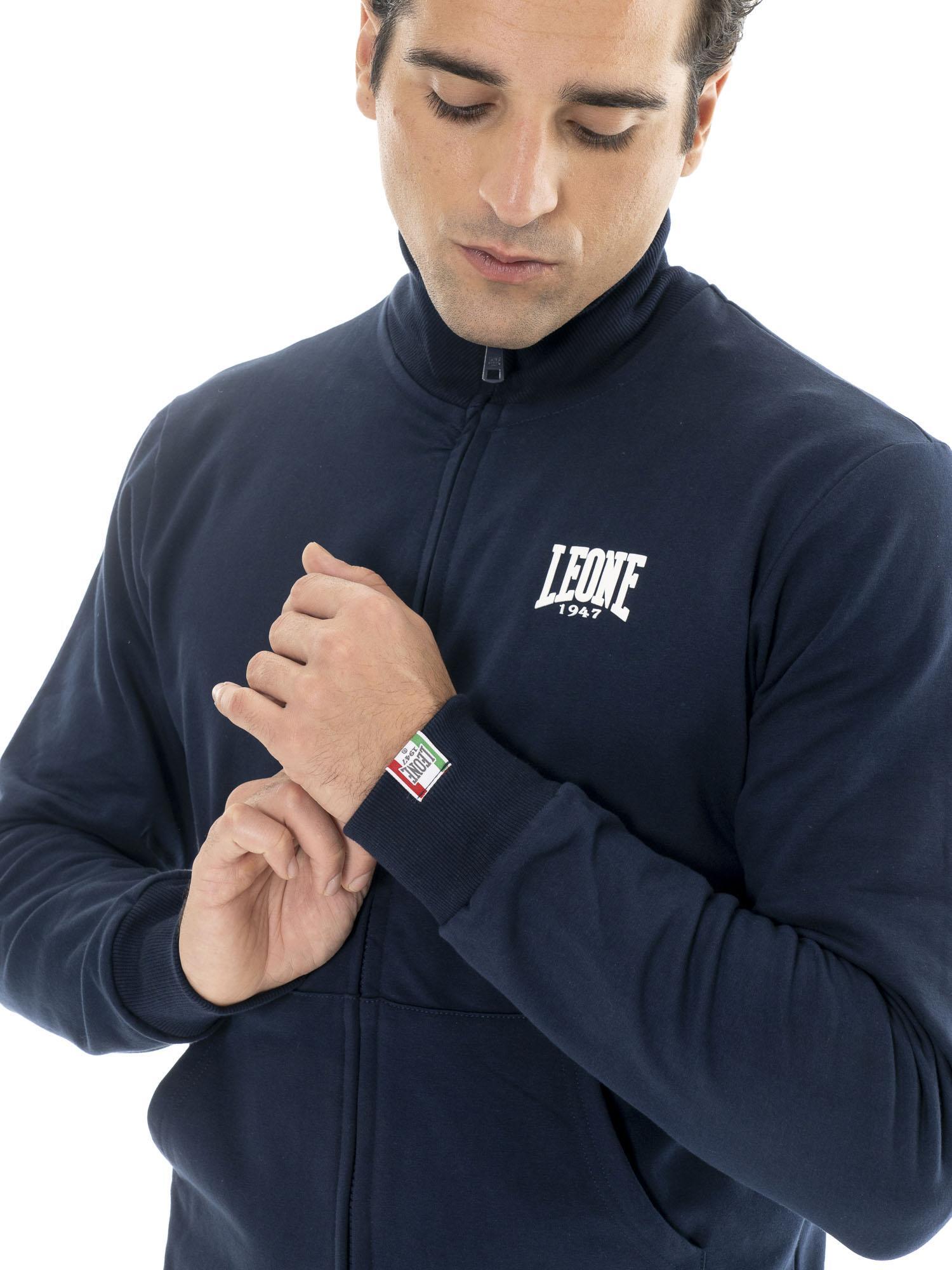 Felpa invernale da uomo con collo alto e zip con logo piccolo "Basic" 3/7