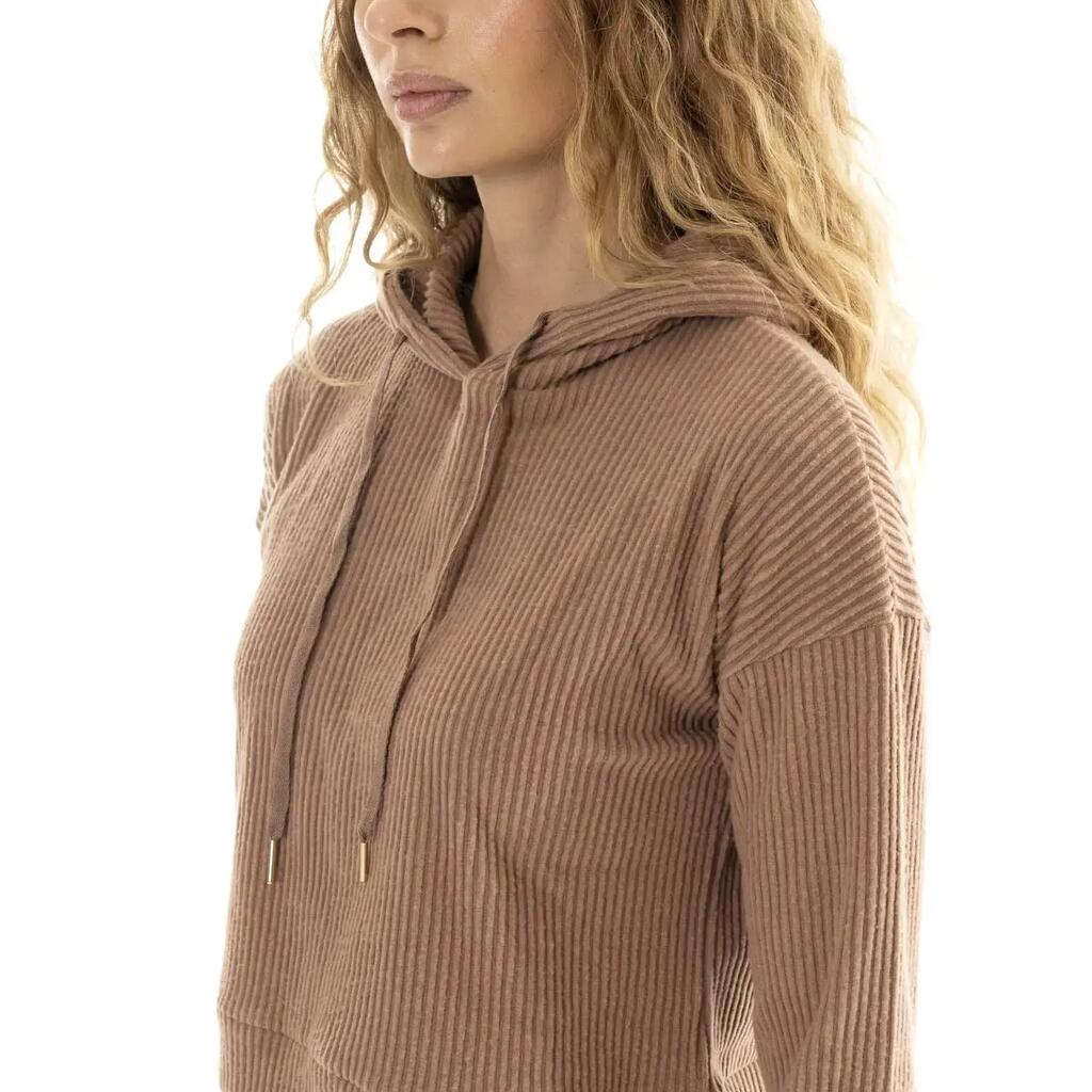 Women's Winter Ribbed Crop Hoodies "Relaxed"