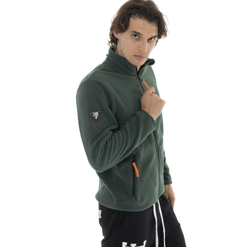 Hanorac bărbătesc din micro-fleece cu guler și fermoar „basic”