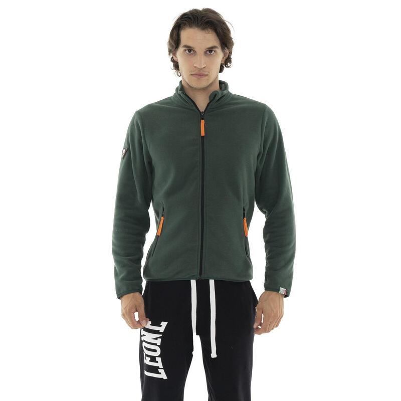 Hanorac bărbătesc din micro-fleece cu guler și fermoar „basic”