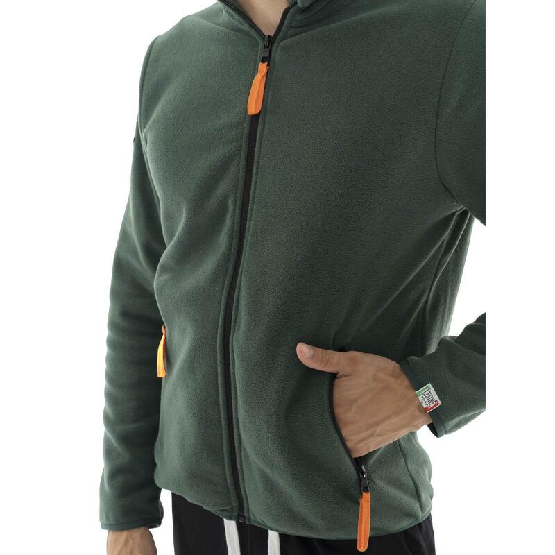 Hanorac bărbătesc din micro-fleece cu guler și fermoar „basic”