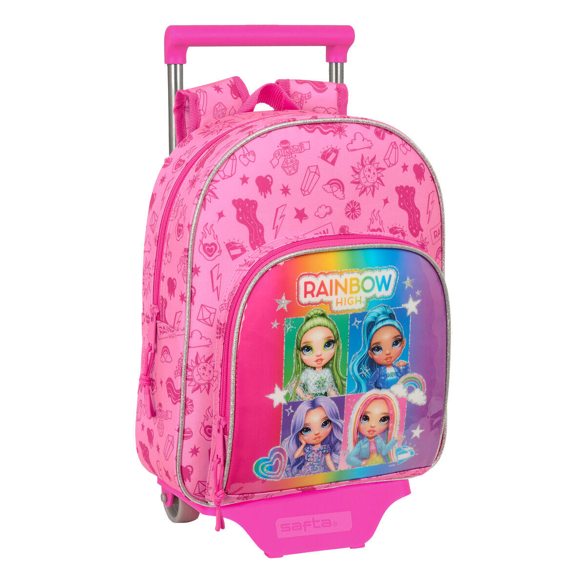 Trolley per la Scuola Rainbow High Shine Multicolore