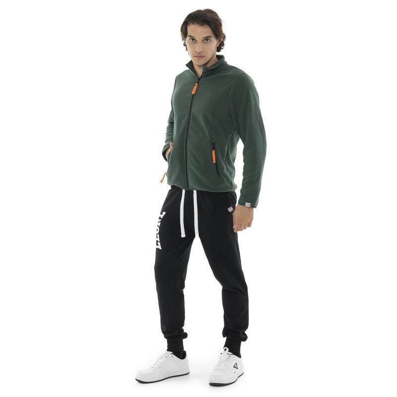 Hanorac bărbătesc din micro-fleece cu guler și fermoar „basic”
