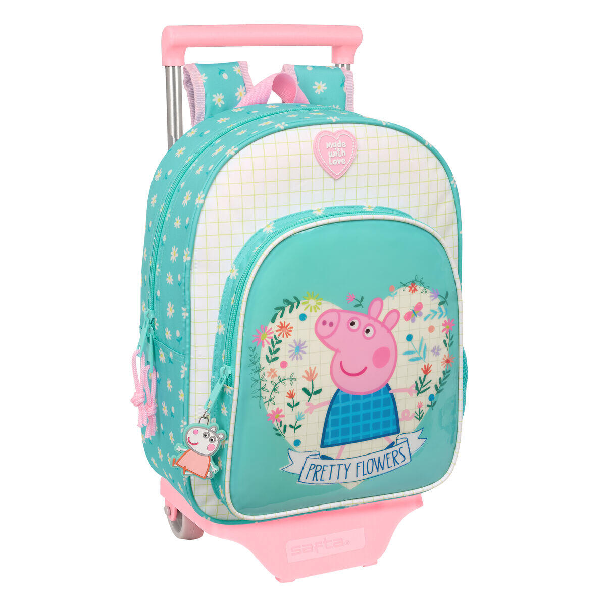 Ghiozdan cu Roți Peppa Pig Pretty flowers Galben