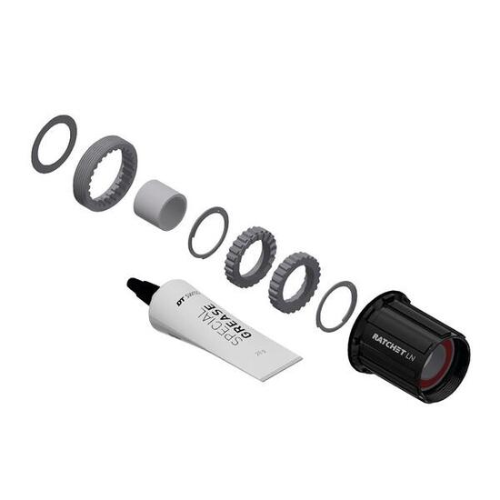 DT Swiss Umrüstkit HR-Nabe Alu, 3 Pawl in Ratchet LN, Shim.11S Road