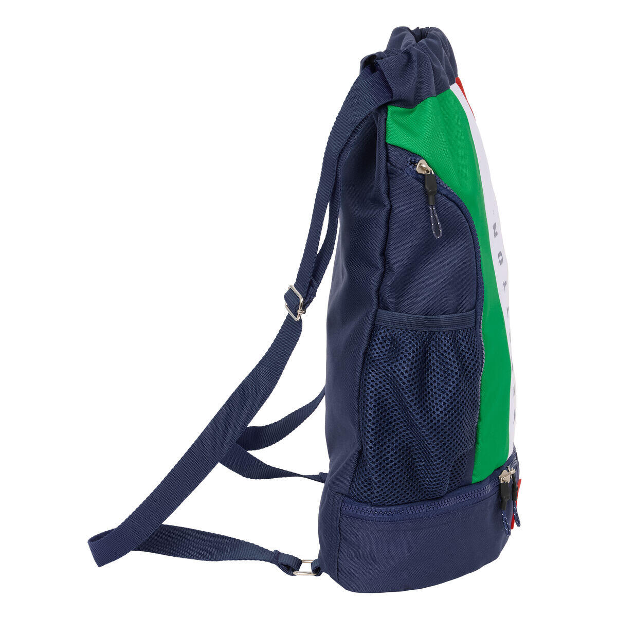 Saco Mochila com Cordas Benetton Flag Azul Marinho 3/4