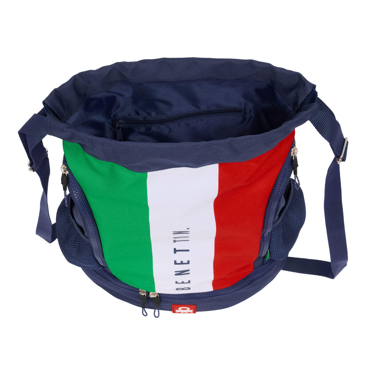 Saco Mochila com Cordas Benetton Flag Azul Marinho 4/4