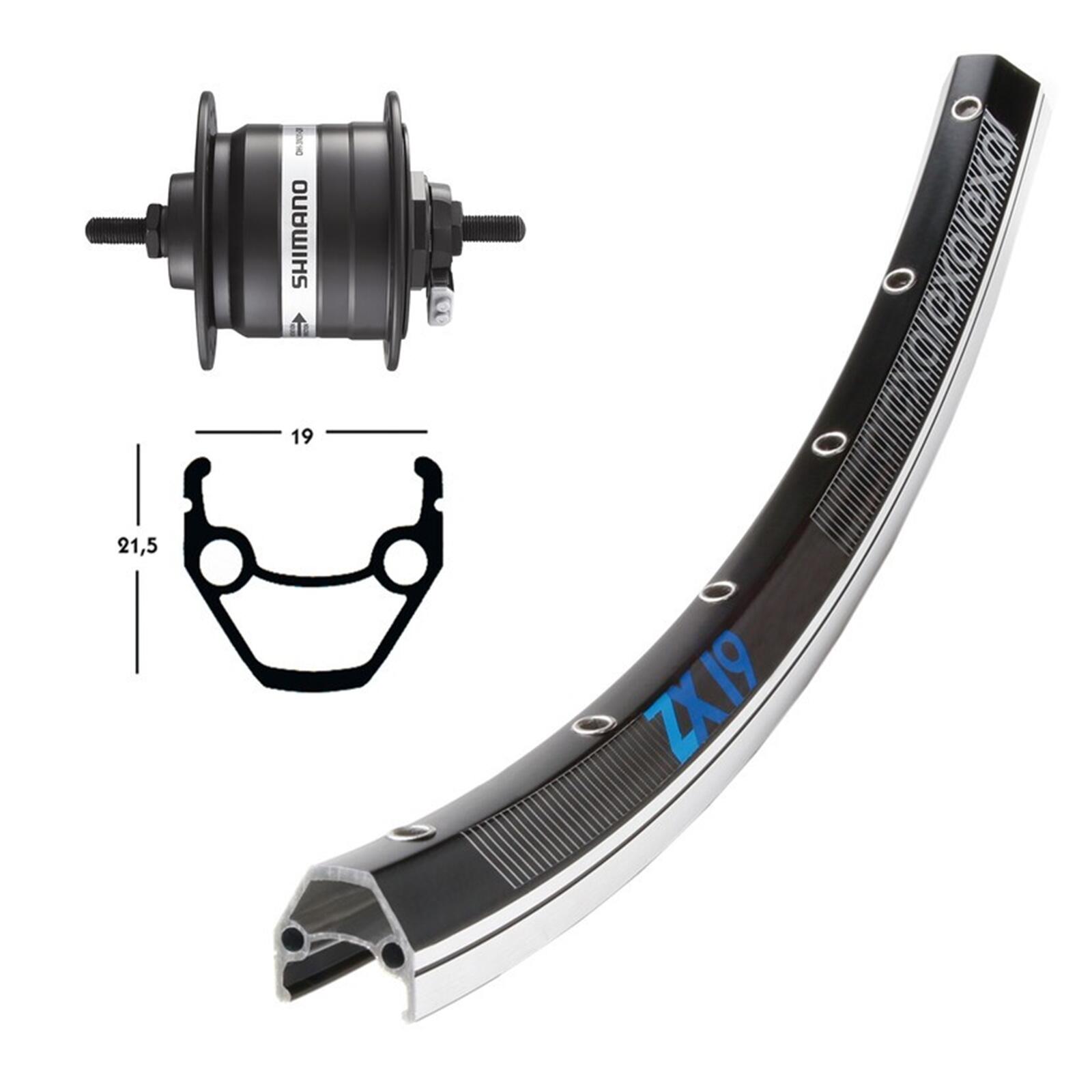 WINORA Winora V-Rad 26X1.75Nabend.DHC3003 sz.Starr 36L Exal ZX 19 schw./silb.Niro-Spei.