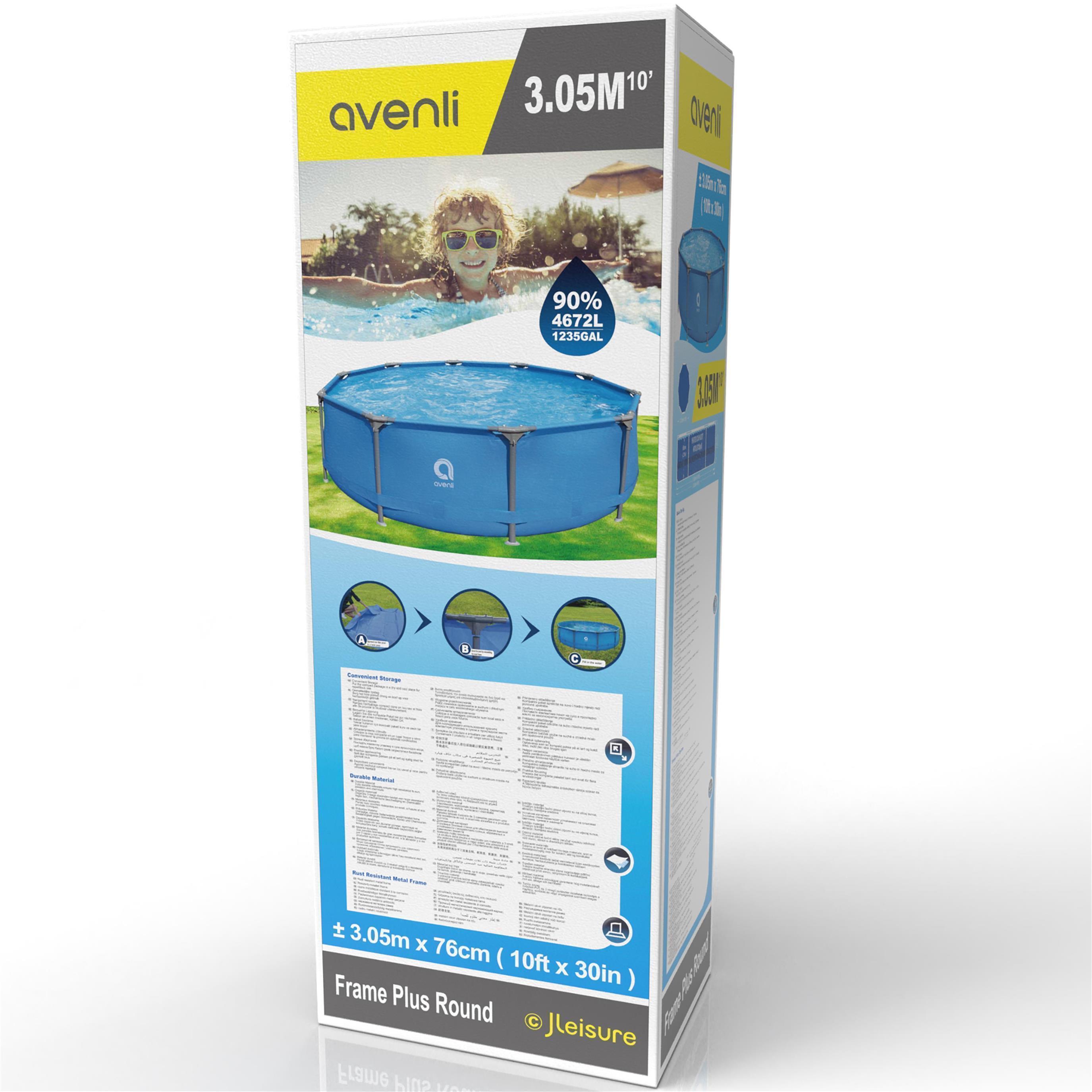 Frame Pool Ersatzpool rund 305x76 cm blau ohne Filterpumpe 3/4