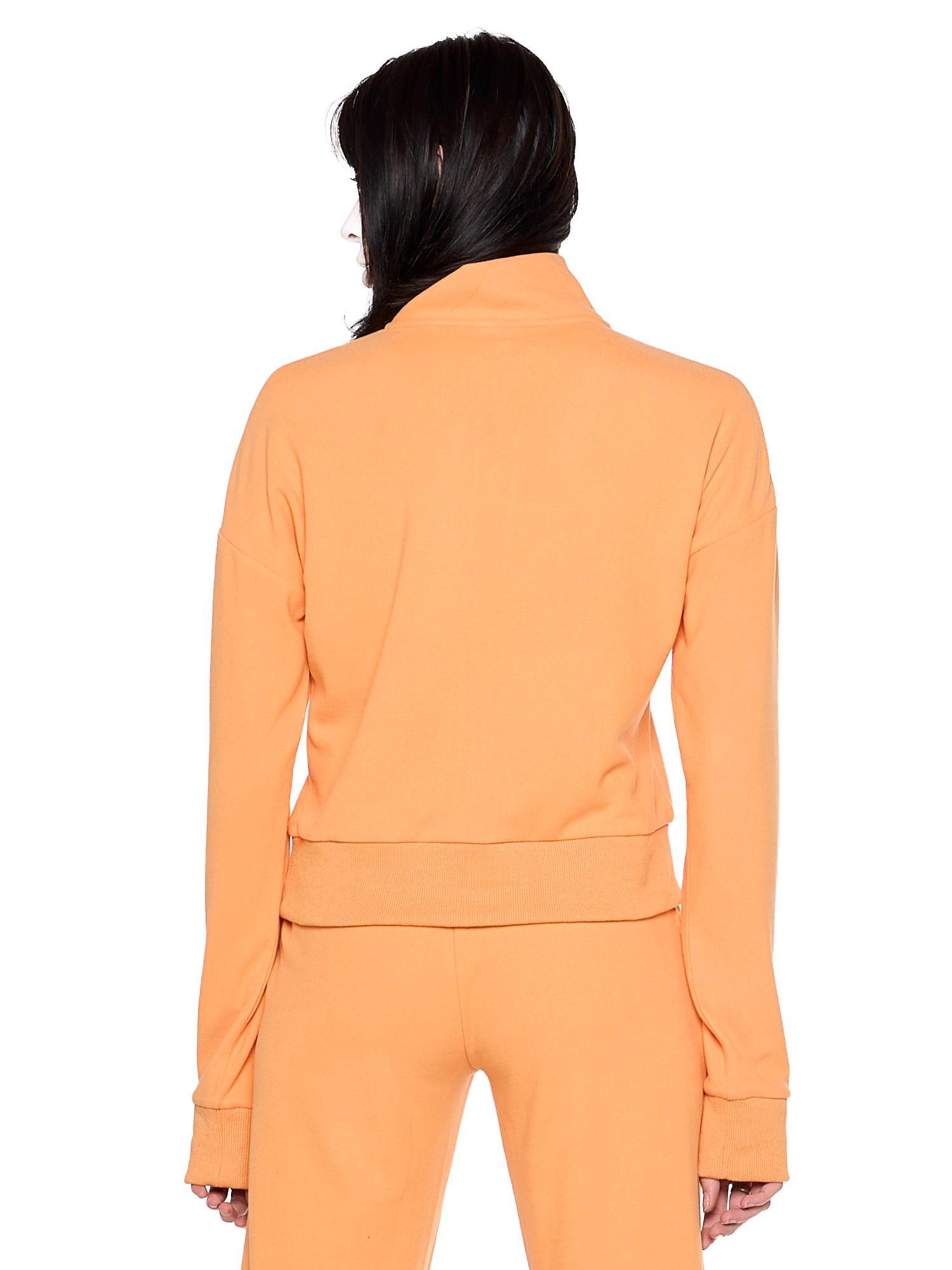 Sweat-shirt court d'hiver femme "Relaxed" à col montant et demi-zip 4/7