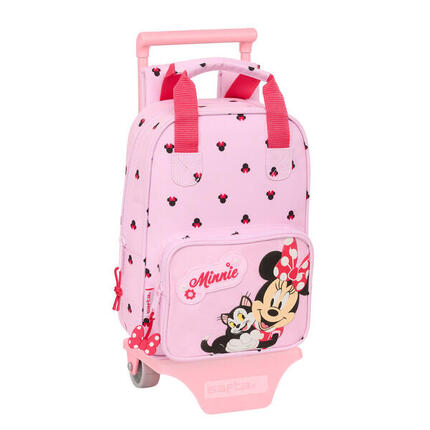Schulrucksack mit Rädern Minnie Mouse Naive Rosa