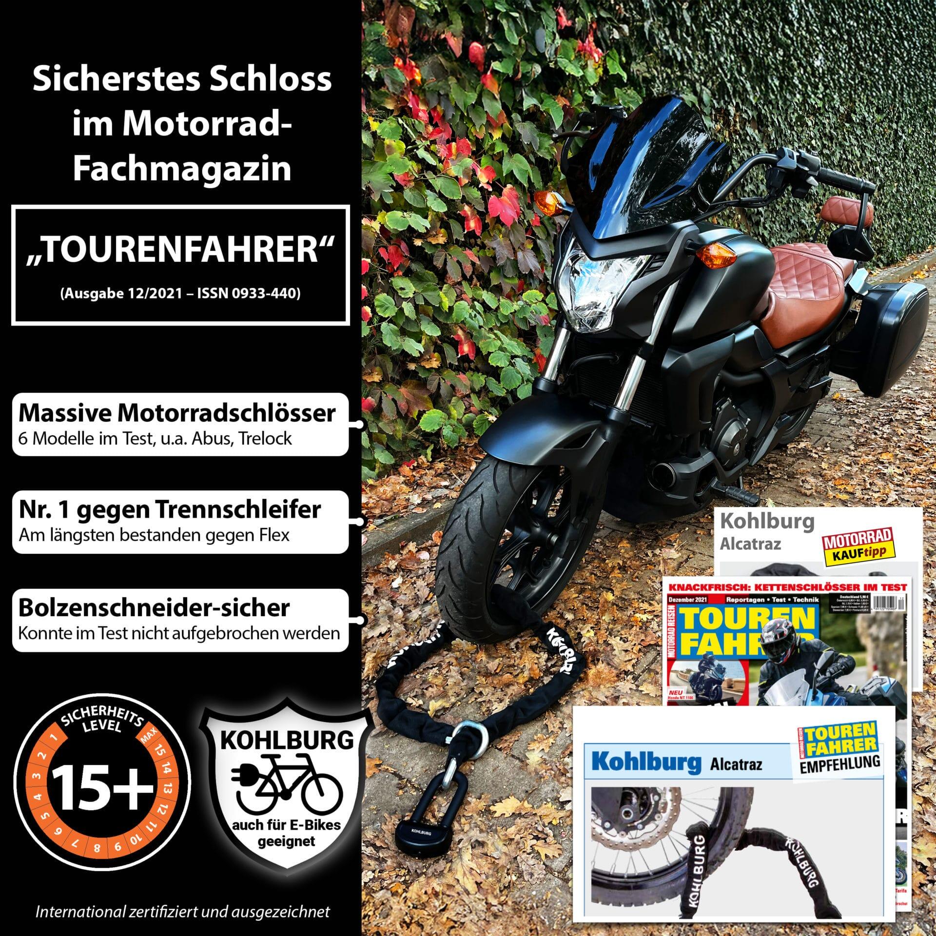 VdS zertifiziert Motorradschloss • 13mm Spezialstahl Kettenschloss • 6kg • 150cm 2/7