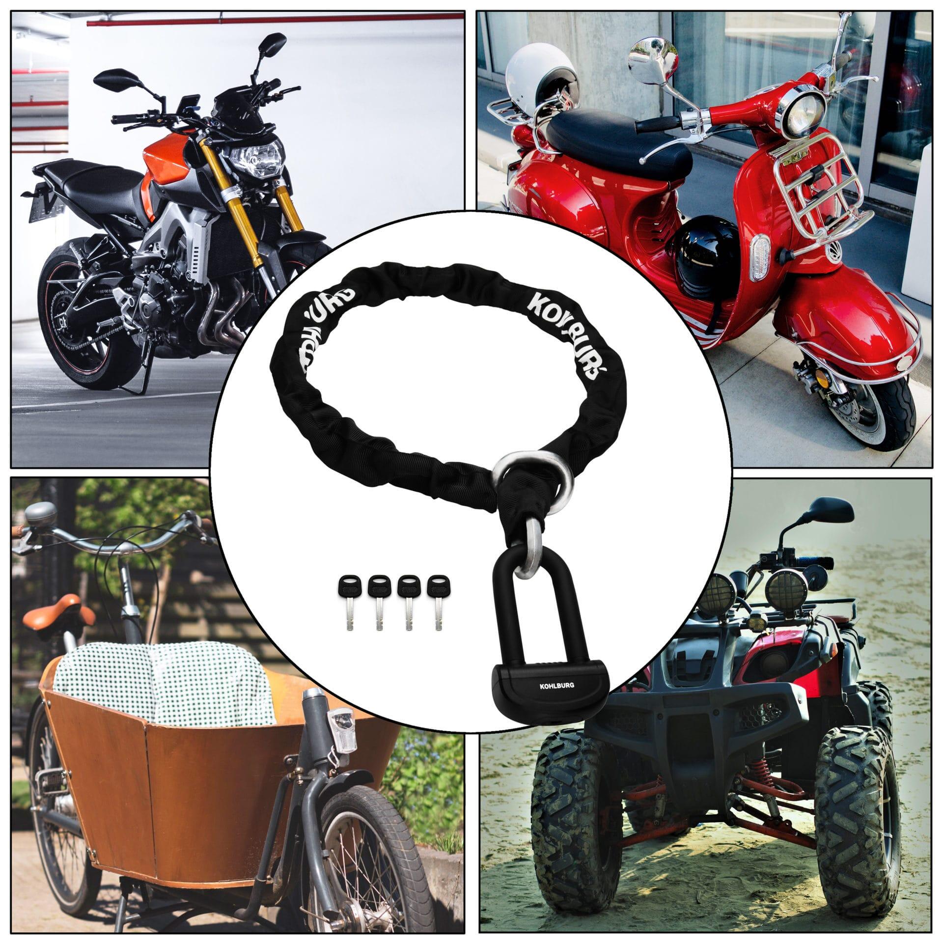 VdS zertifiziert Motorradschloss  13mm Spezialstahl Kettenschloss  6kg   150cm