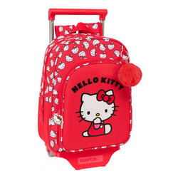 Mochila Escolar con Ruedas Hello Kitty Iconic Blanco