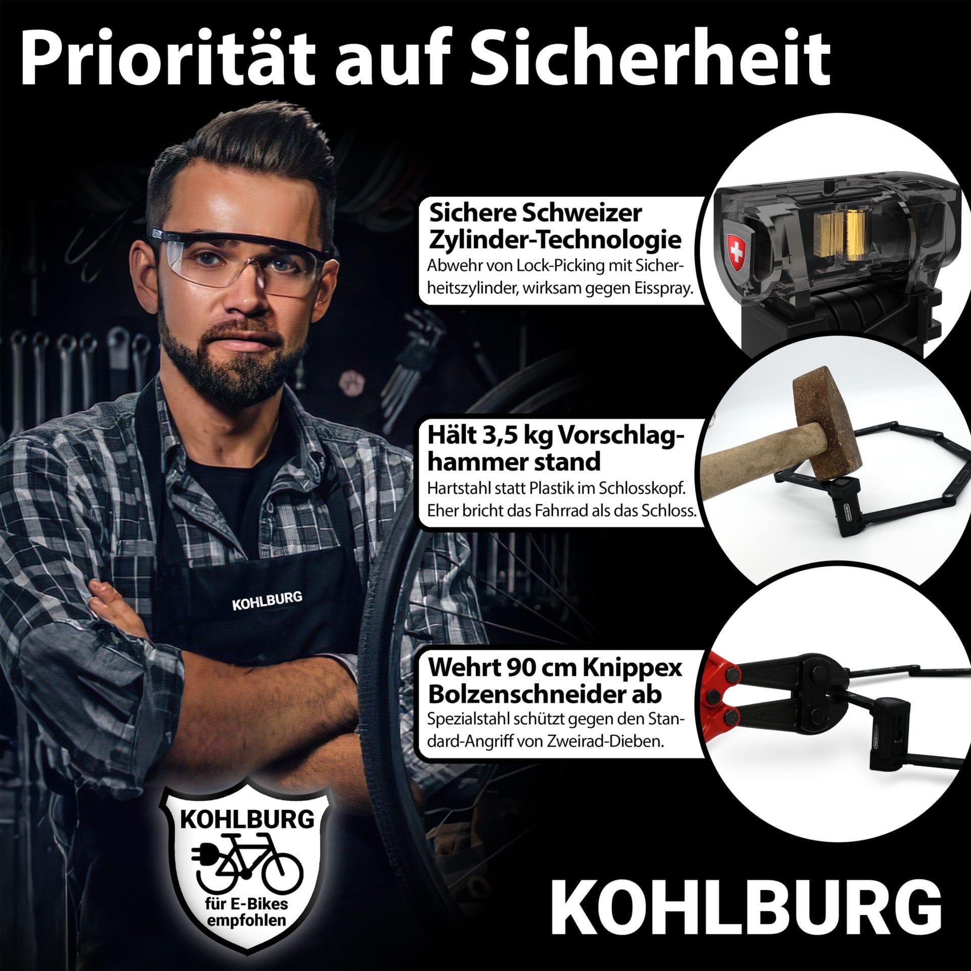 Faltschloss [Bolzenschneider-sicher] höchste Sicherheit 3/7