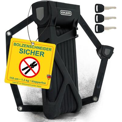 Faltschloss [Bolzenschneider-sicher] höchste Sicherheit