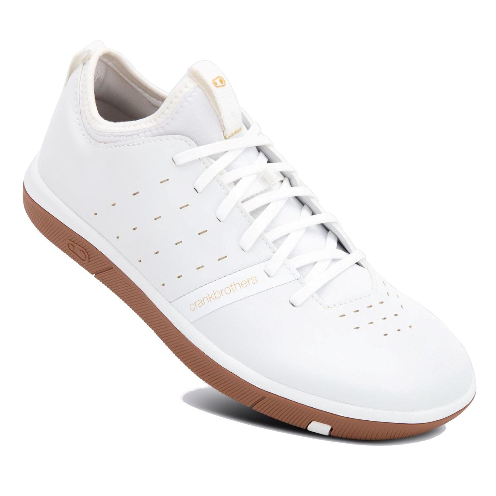 Crankbrothers - Chaussures De Vttstamp Street Fabio Lace, White/gold - Chaussures De Vélo - Blanc|jaune|marron|orange - Decathlon