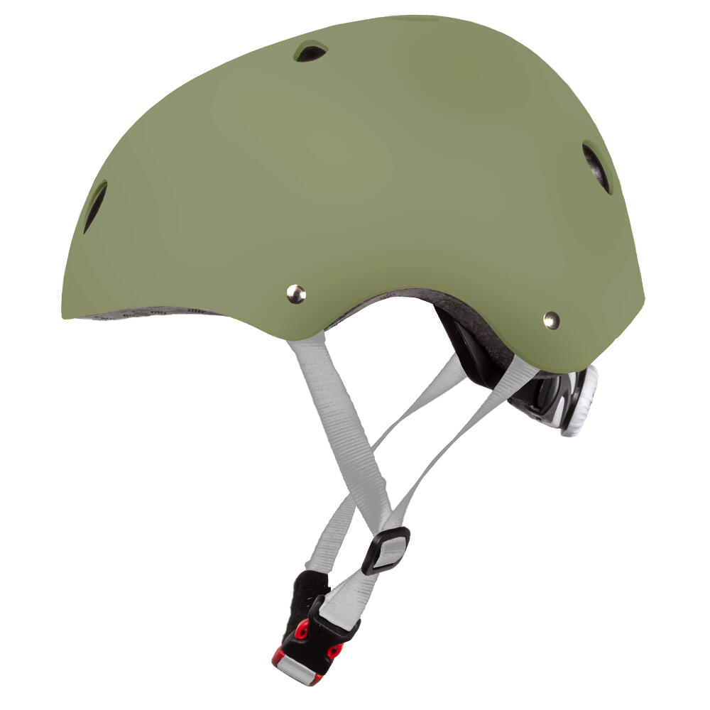 Casque de vélo pour enfants, vert armée, 52-56 cm 2/5