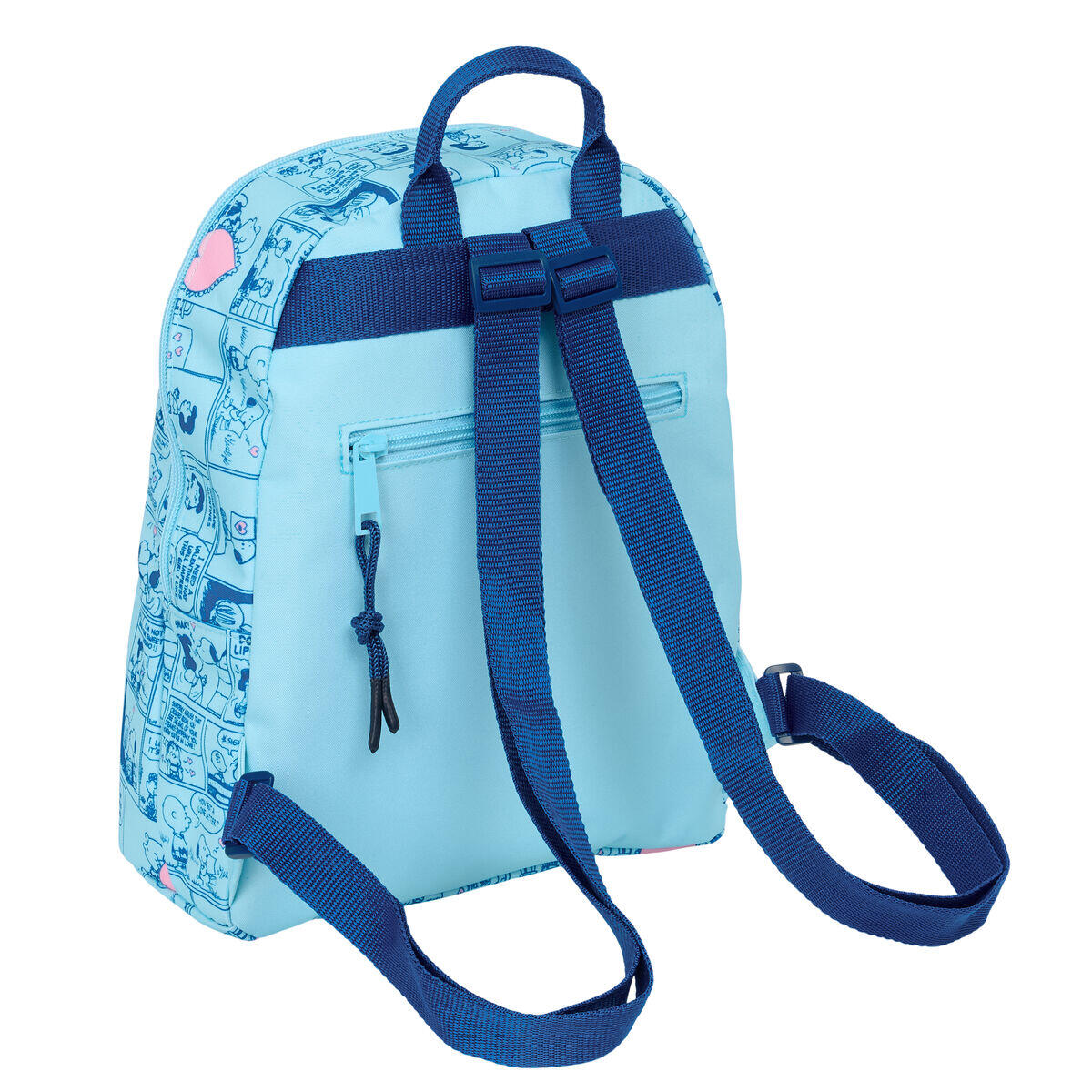 Mochila Casual Snoopy Love Azul Claro 3/4