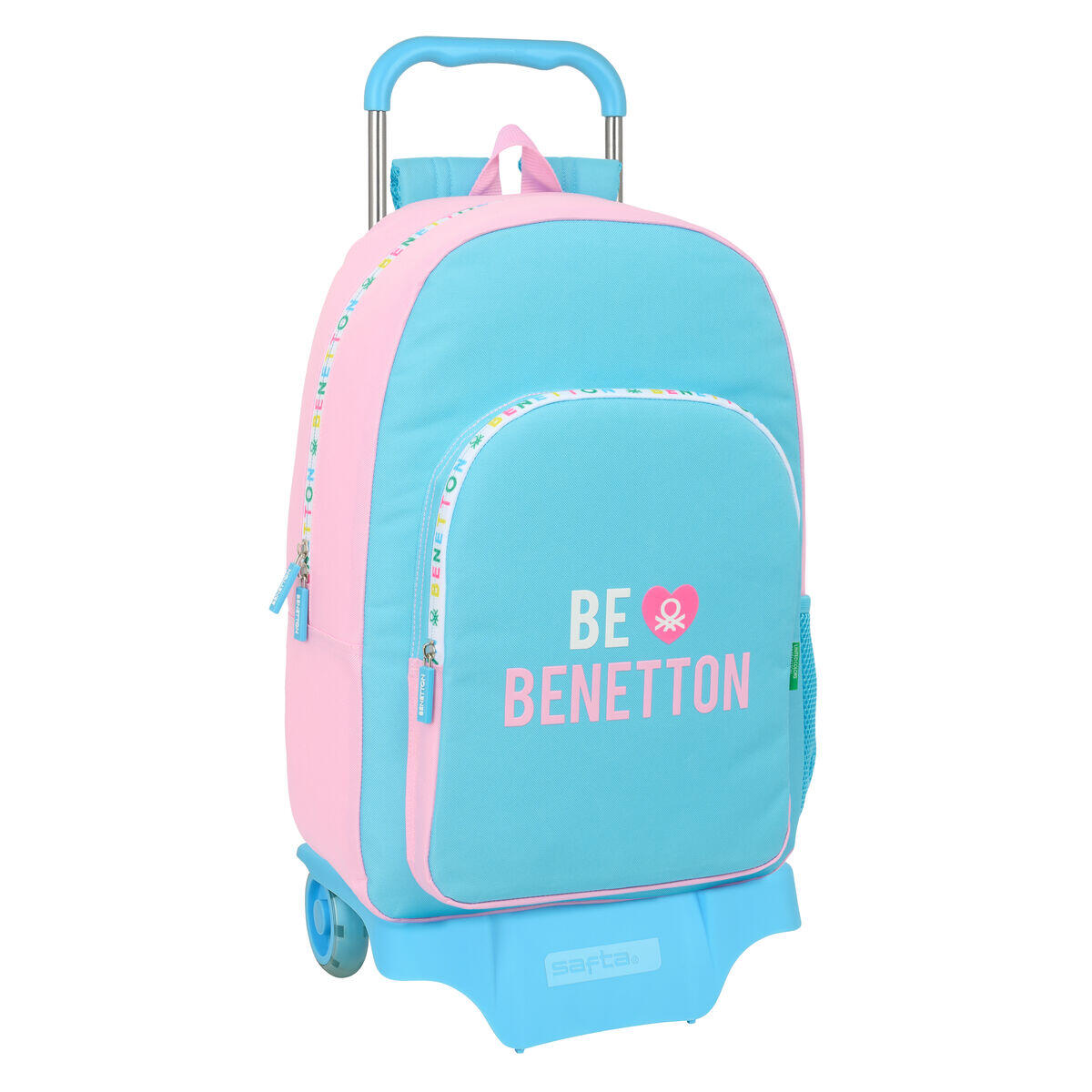 Cartable à roulettes Benetton Unique Rose 1/3