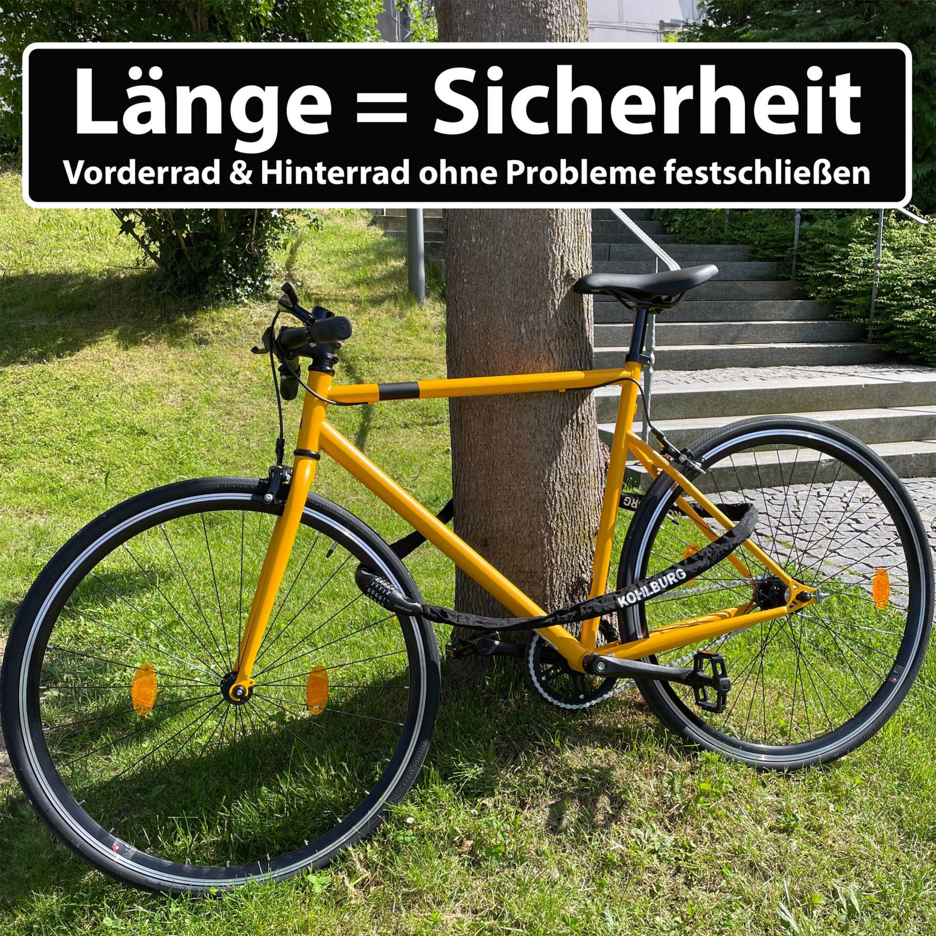 Zahlenschloss 200 cm lang - Kettenschloss aus 6mm Spezialstahl mit Zahlencode 3/7