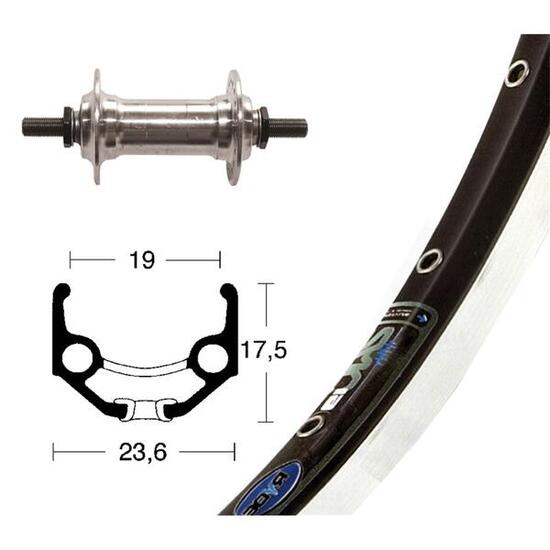 Roue de vélo Wiener Winora ZAC 19 AXE 36 TR 100