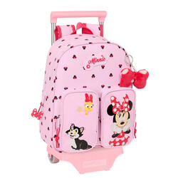 Cartable à roulettes Minnie Mouse Naive Rose