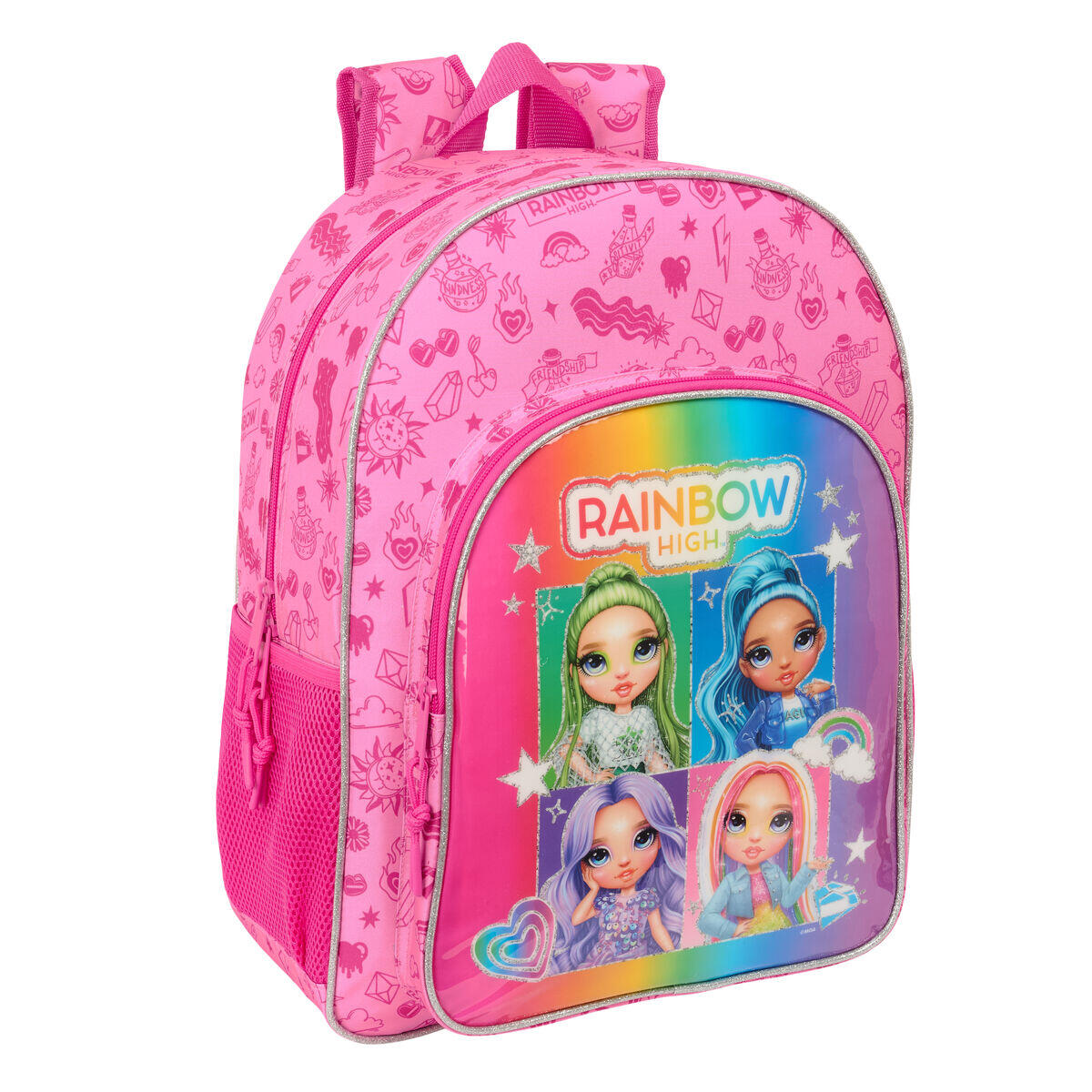 Zaino Scuola Rainbow High Shine Multicolore 1/3