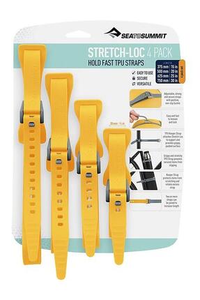 Zurrgurte Set Sea To Summit Stretch Loc Alle Größen 20 Mm 4Er-Pack Gelb