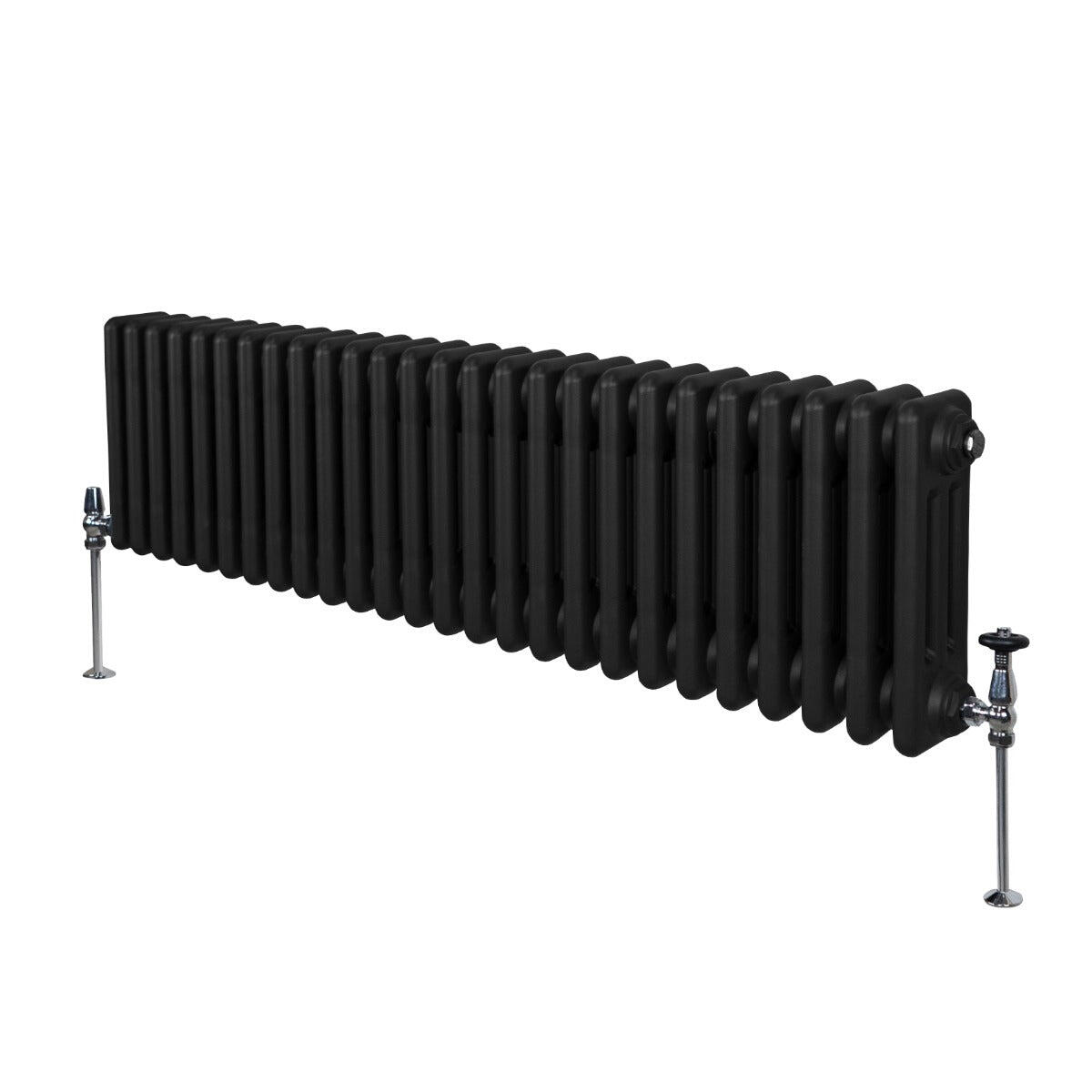 MONSTER Traditional 3 Column Radiator - 300 x 1192mm - Black