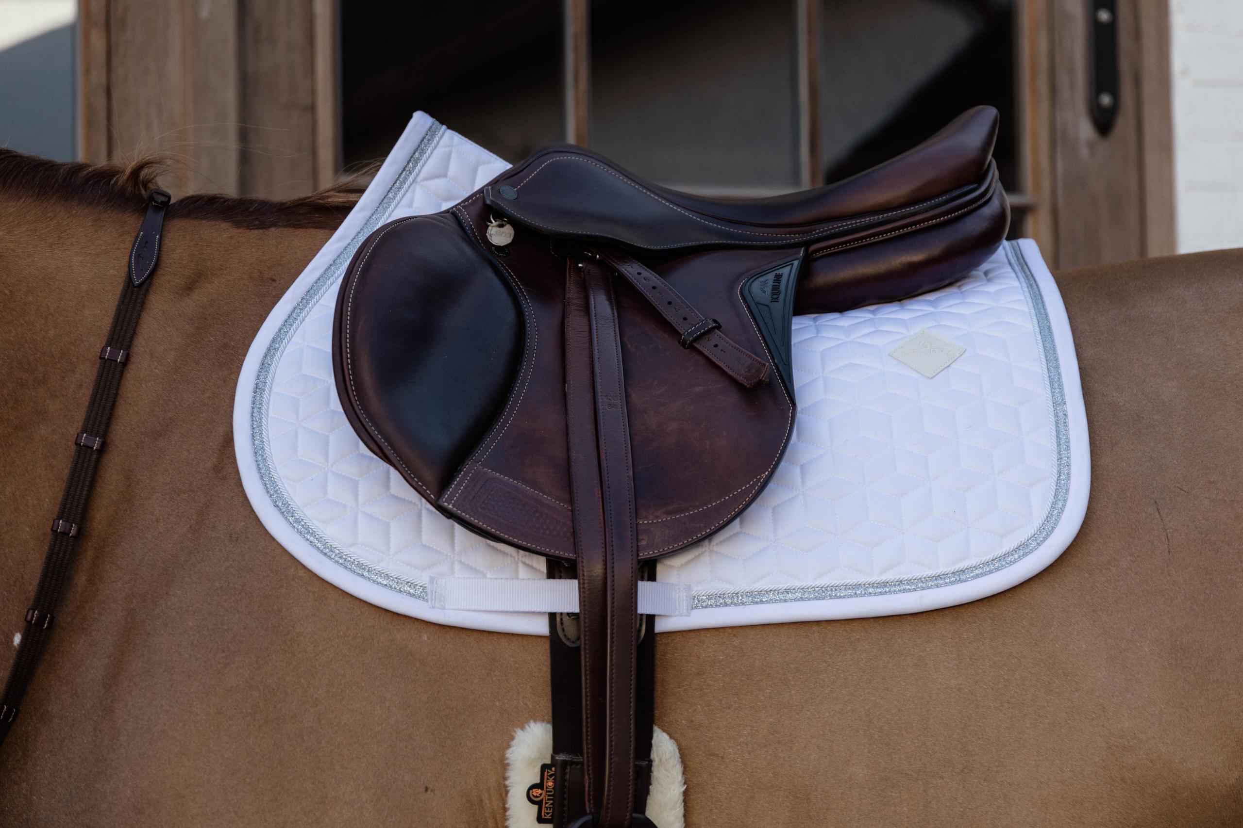 Saddle Pad glitter rope show jumping white/white 2/5