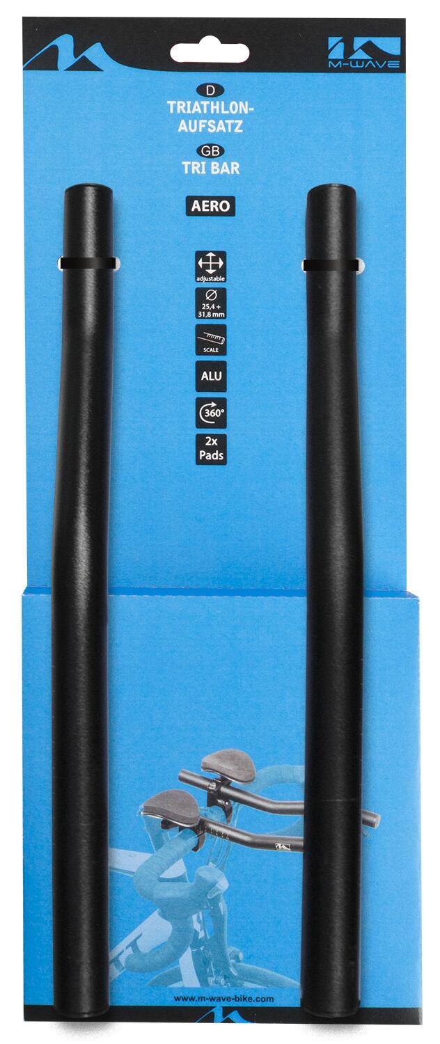 M-Wave Fixation de guidon Triathlon Aero 25.4 / 350 / 31.8 mm noir 2/2