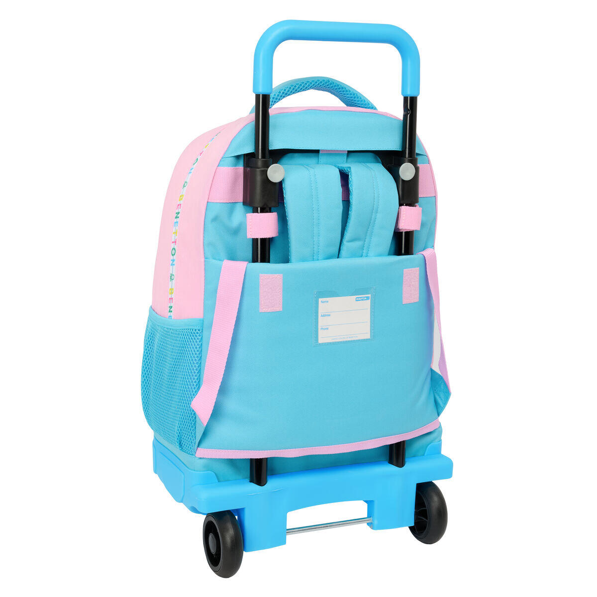 Mochila Escolar con Ruedas Benetton Unique Rosa 3/3