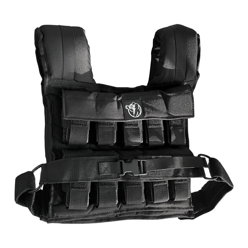 GORILLA SPORTS Gewichtsvest 30 kg - PRO - Verstelbaar - Scheurvast - Comfortabel - Weightvest