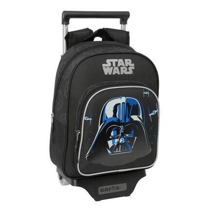 Mochila Escolar con Ruedas Star Wars Rebellion Negro