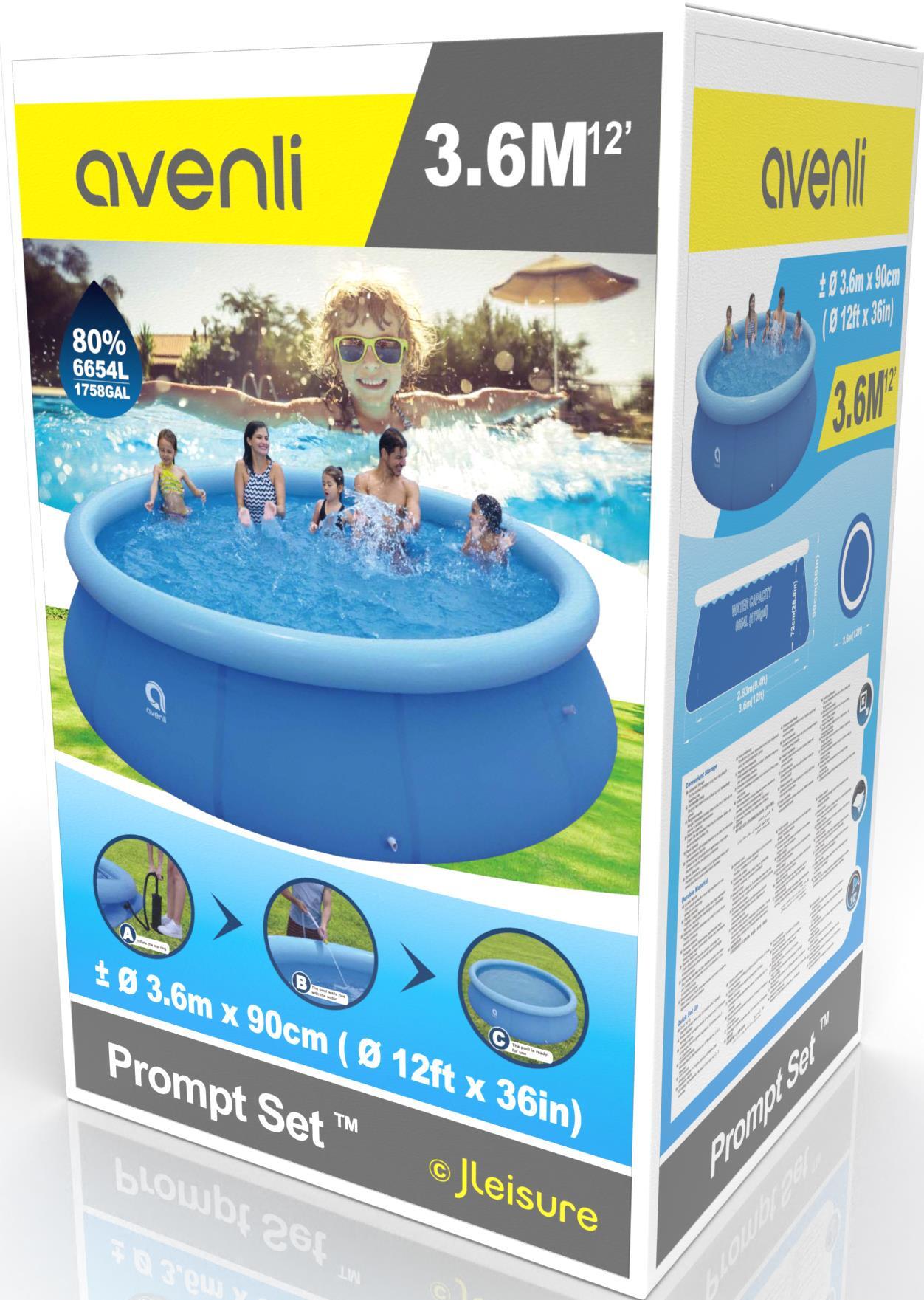 Prompt Set Pool Ersatzpool rund 360x90 cm blau ohne Filterpumpe 2/7