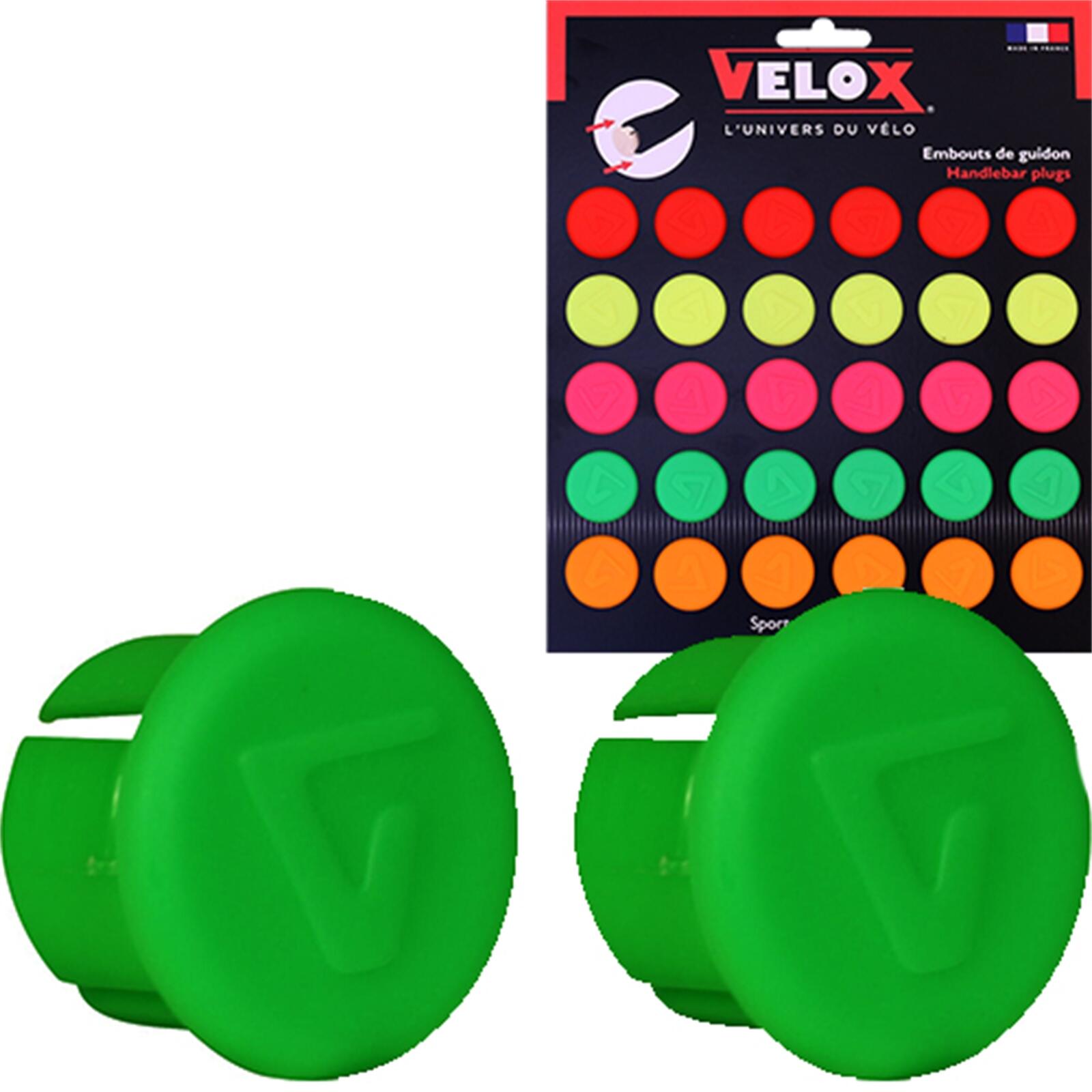 VELOX Velox Lenkerstopfen VERT FLUO auf Karte, Kunststoff, neongrün