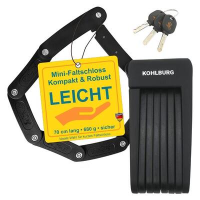 Fahrradschloss Faltschloss [klein & leicht] mit Halterung