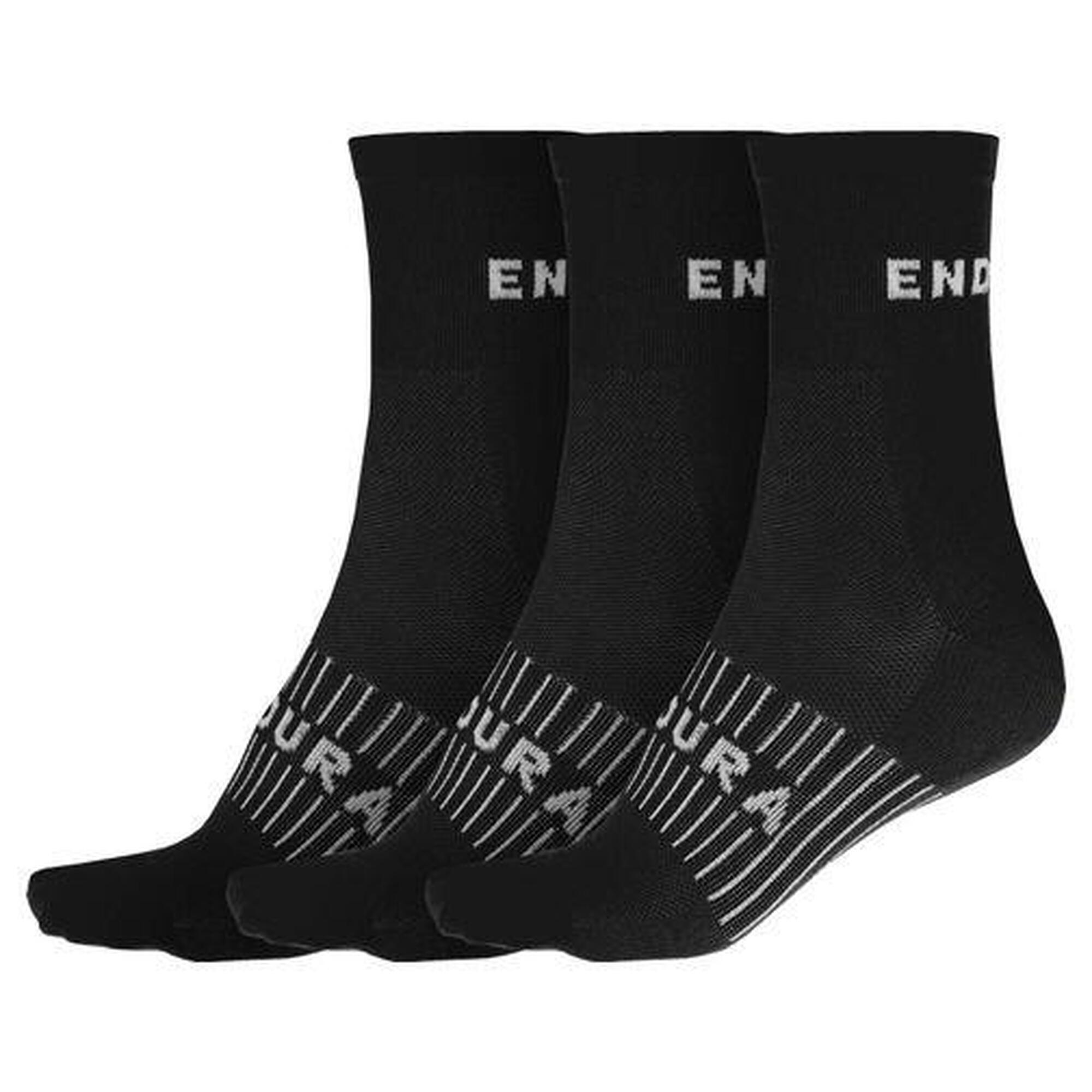 Lot 3 Paires Chaussettes Cyclisme Sioven - Coolmax, Compression, Unisexe
