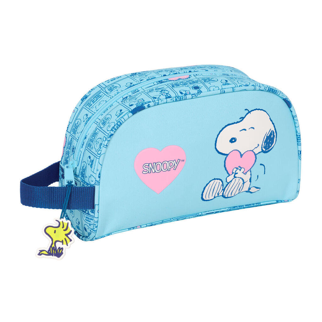 Travel Vanity Case Snoopy Love Light Blue